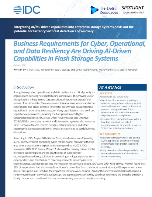 IBM Report - AI-Driven Capabilities in Flash Storage Systems