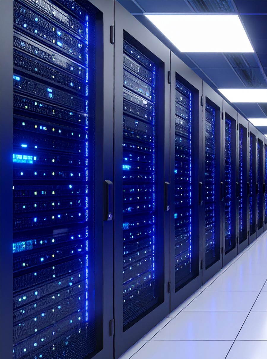 Data center server racks representing IBM Power infrastructure